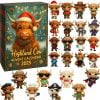 🐮Highland Cow Advent Calendar 2025 - 3D Highland cow doll 🎄✨