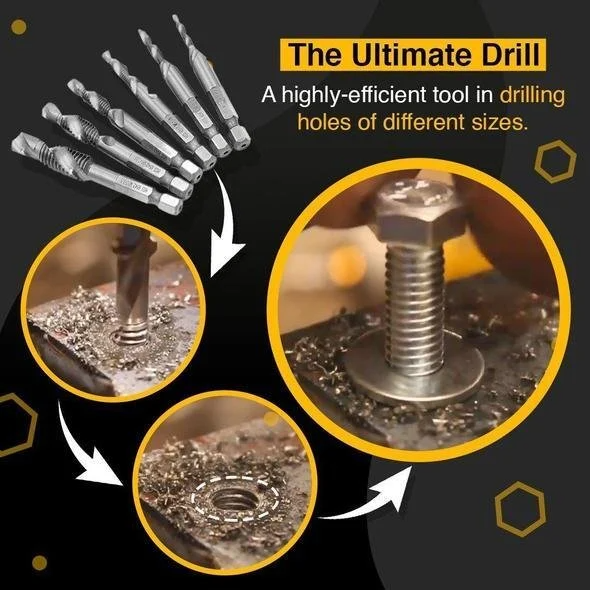 (🌲Early Christmas Sale- SAVE 48% OFF) Thread Tap Drill Bits 6Pcs Set (buy 2 get 1 free NOW)