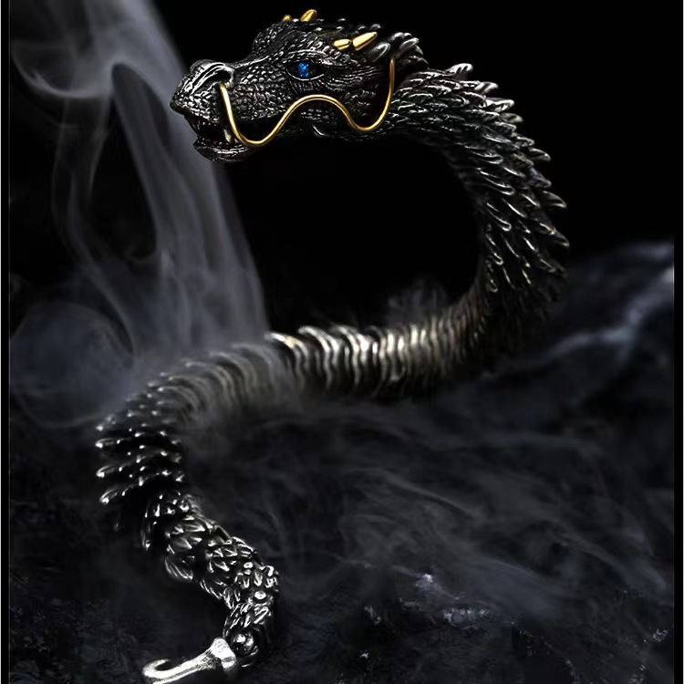 🐉Sterling Silver Handmade Dragon Chain Bracelet,BUY 2 FREE SHIPPING