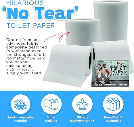 🤣🤣No Tear Prank Toilet Paper - 🎁Buy 2 FREE SHIPPING