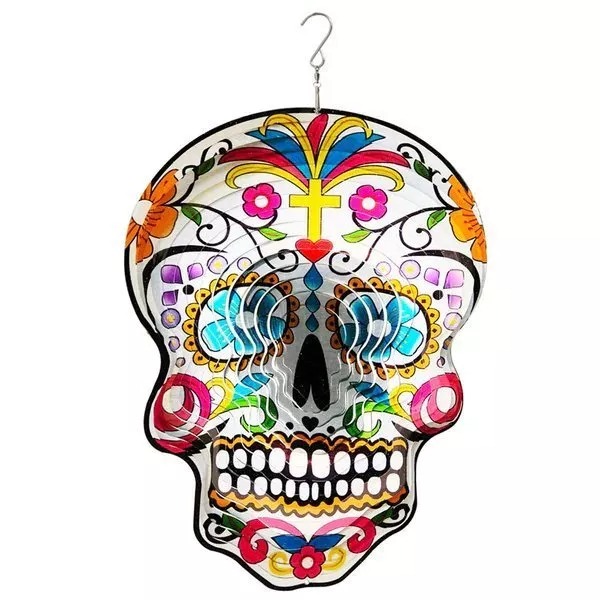 (🔥Hot Sale-Save 49% OFF) 3D Mandala Sugar Skull Wind Sculptures Spinners - Buy 2 Free Shipping