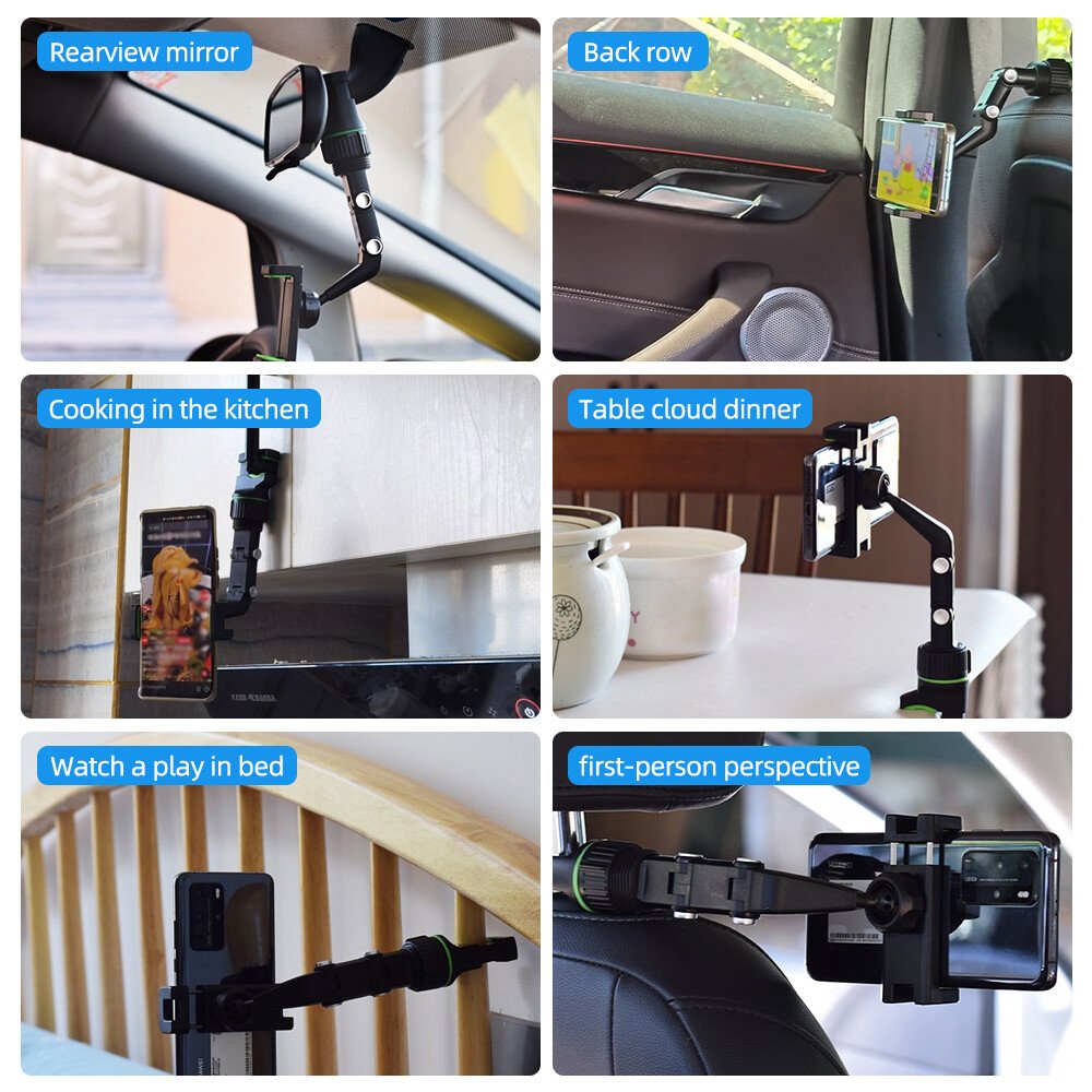 (🔥Last Day Promotion- SAVE 48% OFF)Multifunctional Rearview Mirror Phone Holder(Buy 2 get 1 Free NOW)
