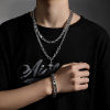 Hip-hop style titanium steel thick chain tide neck chain men and women's accessories plain chain