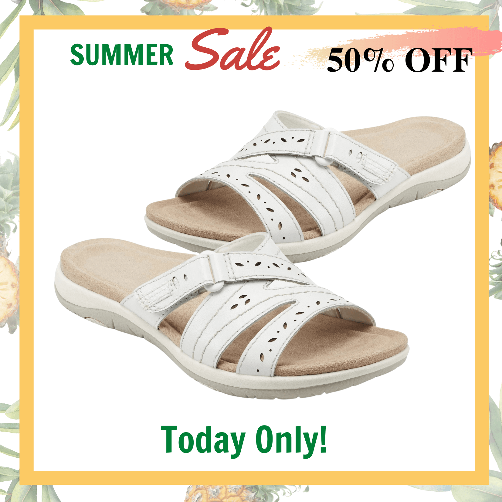 🎁LAST DAY 50% OFF🎁 Comfortable Leather Belt Slippers