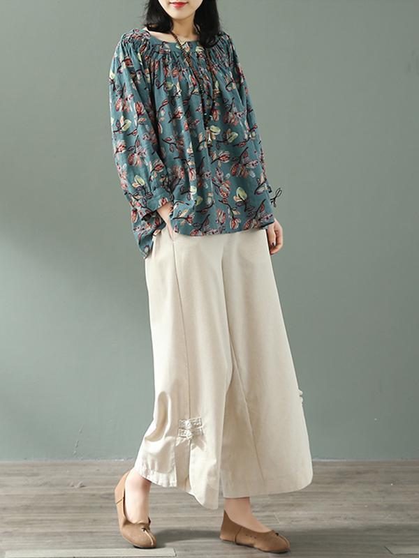 Heaven Tour Cotton & Linen Wide Leg Pant