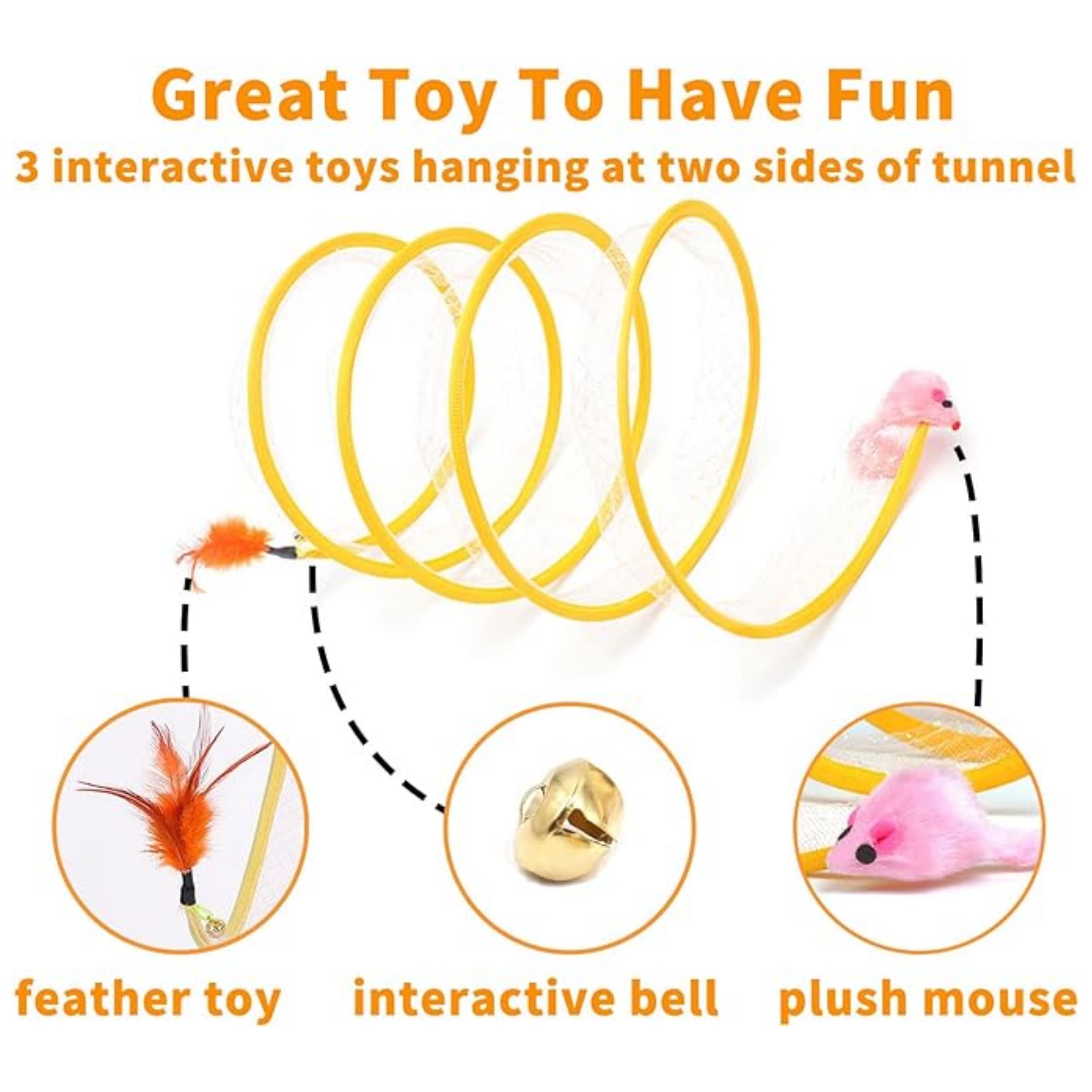 🐱Spring Tunnel Cat Toy for Indoor Cats Exercise Play (Buy 3 Free Shipping)