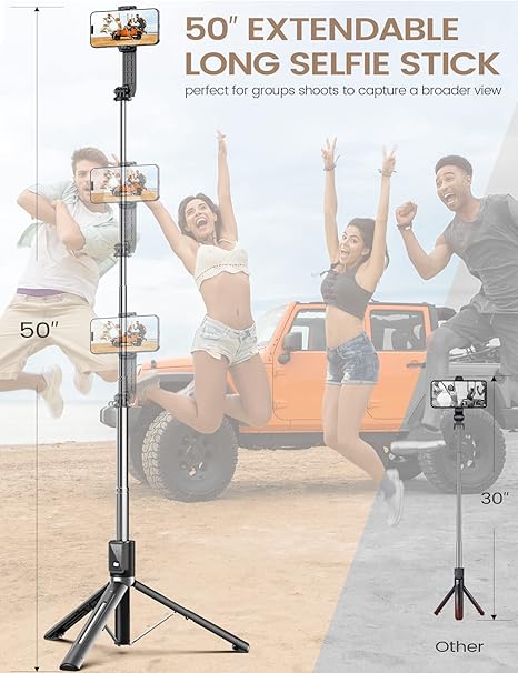 🔥6 In 1 Wireless Bluetooth Selfie Stick - BUY 2 FREE SHIPPING