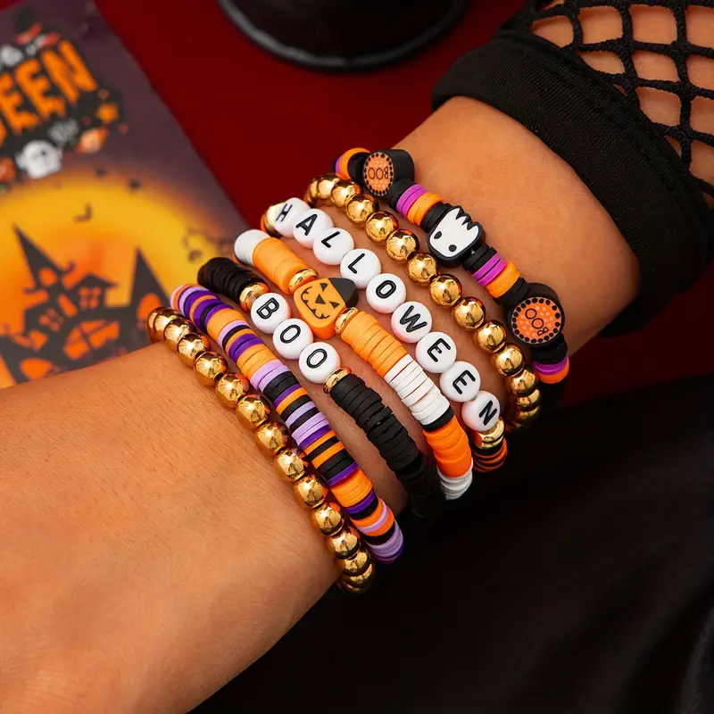 🎃👻7-Piece New Ambiance Halloween Bracelet Set💖Buy 2 Get Free Shipping