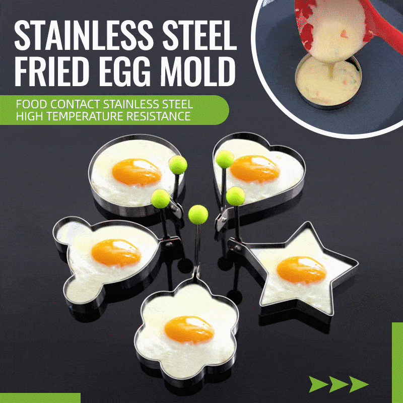 (🌲Early Christmas Sale- 50% OFF) 🍳Stainless Steel Fried Egg Molds - Buy 5 Get Extra 10% OFF