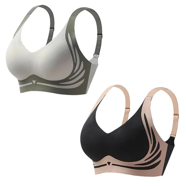 🎁Last Day 50% Off - Super gather bra | Wireless Push-up Bra👍No more sagging breasts