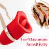 Rose Muncher Lip Tongue Suction Vibrator With Patting Dildo Vibrator