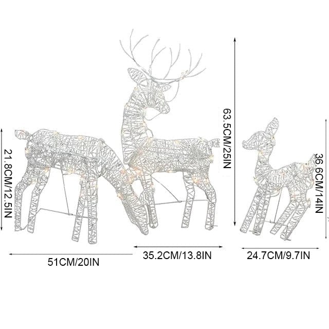 (🌲Early Christmas Sale- 50%) 🎁White Glitter Reindeer Christmas Light