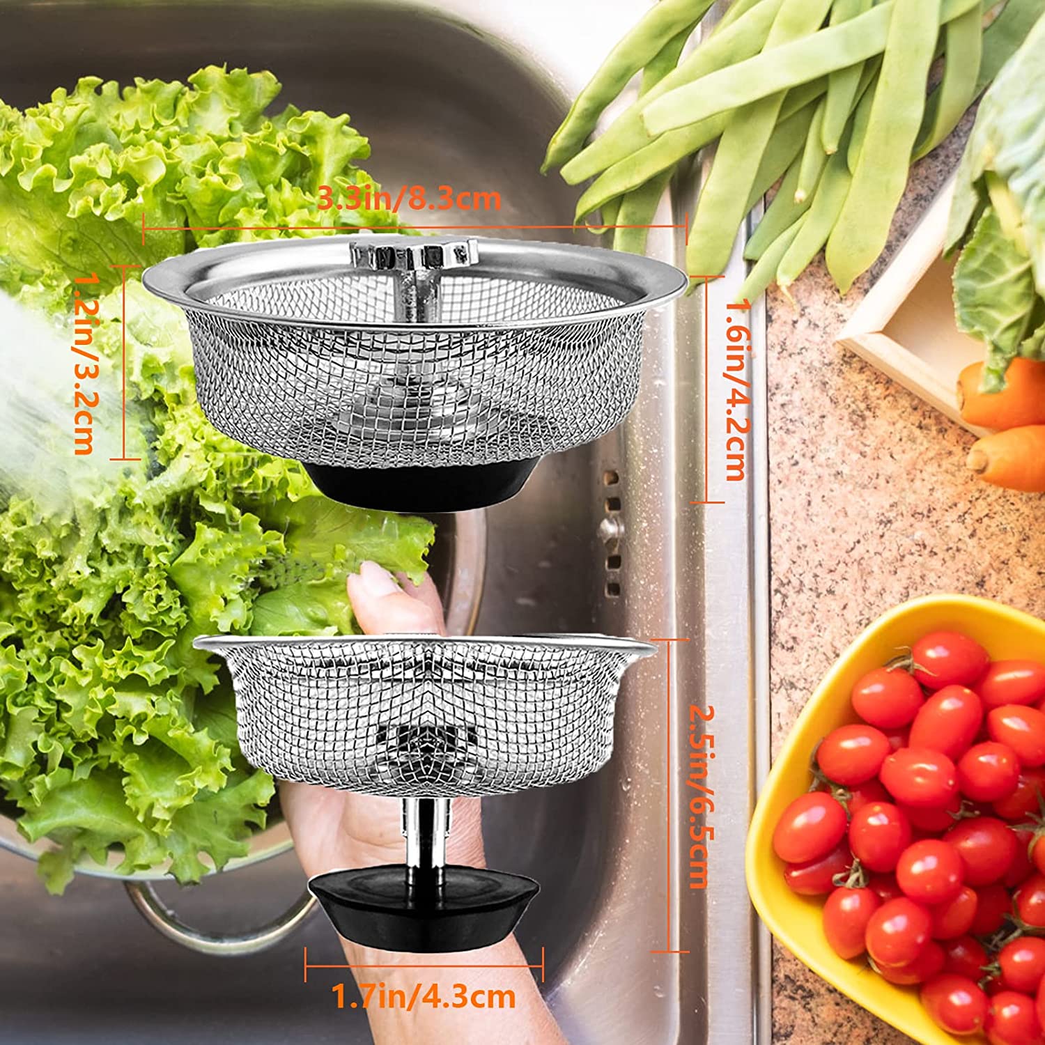 (🔥Last Day Promotion- SAVE 48% OFF)2023 New Kitchen Sink Strainers(buy 3 get 2 free now)