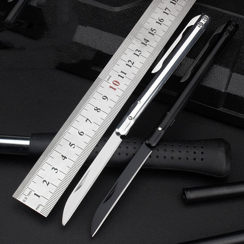 Portable stainless steel folding pen knife