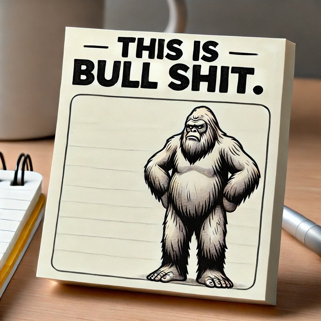 Funny Bigfoot Sticky Notes