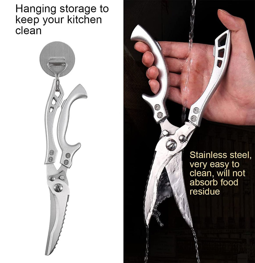 (🎄Christmas Hot Sale- 49% OFF)Heavy Duty Stainless Steel Bone-Cut Scissors-Buy 2 Free Shipping