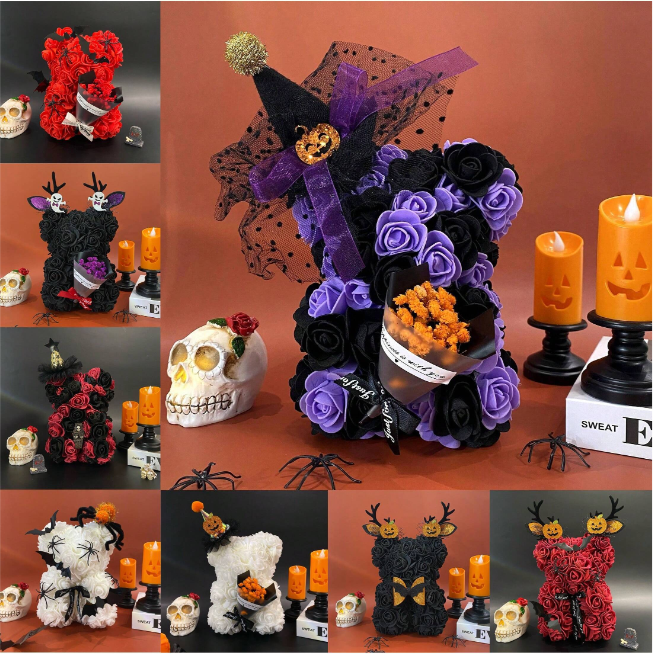 🔥Last Day Promotion - 60% OFF🎁🎃🌹🧸Halloween Eternal Rose Bear🧸