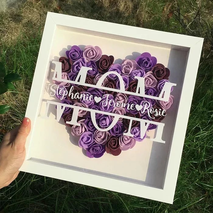 🔥Last Day 70% OFF- Mom Flower Shadow Box With Name