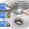 🔥LAST DAY 49% OFF-Upgraded 3 in 1 Kitchen Sink Drain Strainer