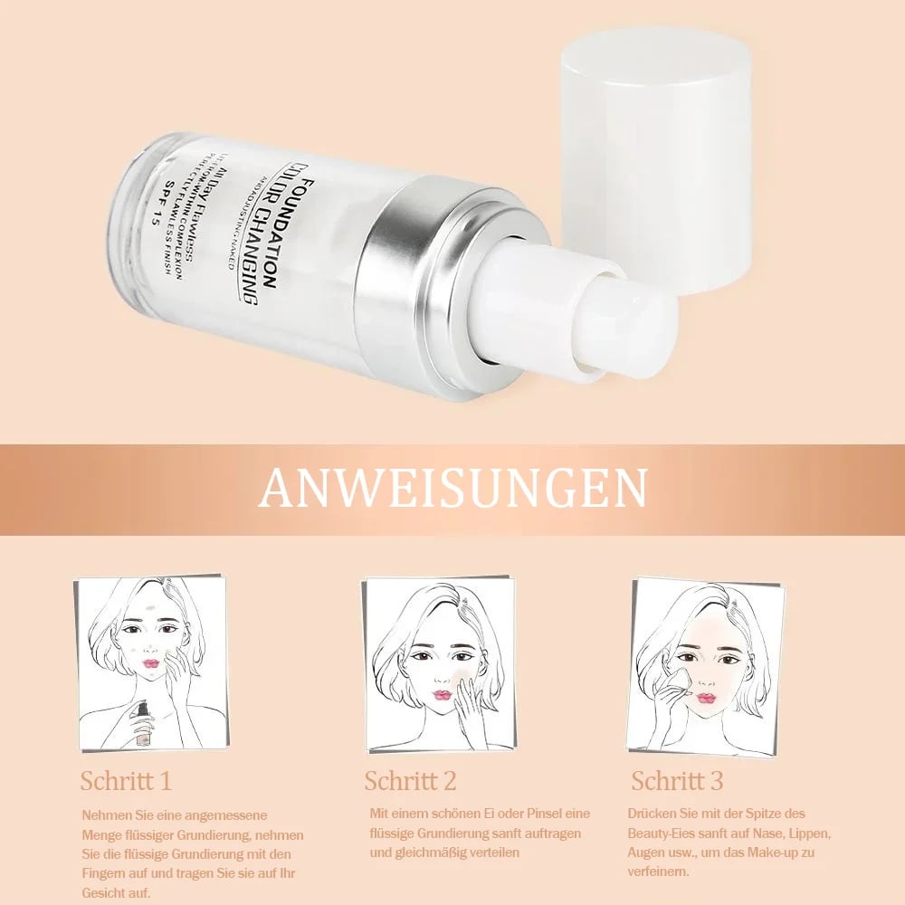 🎁Letzter Tag - Kaufe 1 und erhalte 1 gratis🎉Farbwechselnde Foundation für reife Haut
