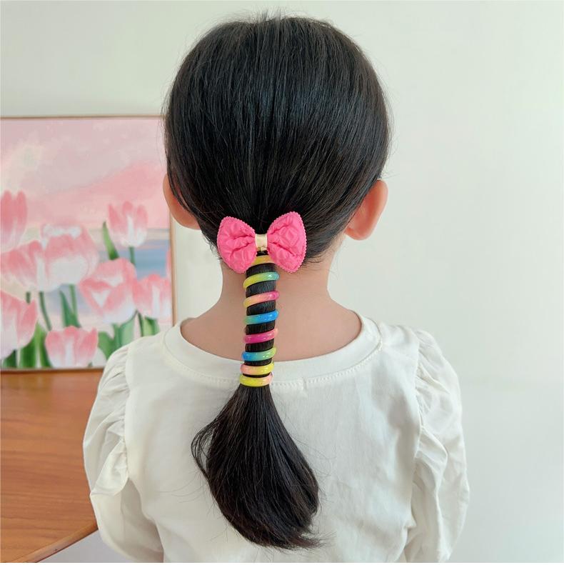 🌲Early Christmas Sale-50% OFF🎁Colorful Telephone Wire Hair Bands for Kids