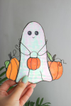 (🎃Early Halloween Sale - 49% OFF) 👻Ghost and Pumpkin Halloween Suncatcher, BUY 2 FREE SHIPPING