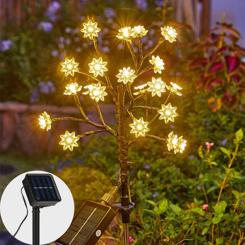 💥LAST DAY SALE 50% OFF💥Waterproof Cherry Blossom Multicolor Solar Garden Lights