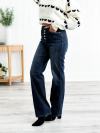 ❤️LETZTER TAG 50 % RABATT🔥Bootcut-Jeans mit mittelhohem Bund und Knopfleiste