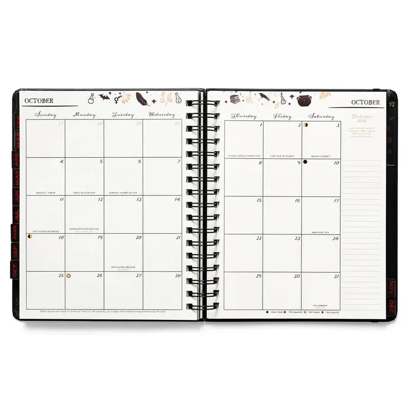 💥Limited Inventory Available! 📚🧙‍♀️Waiting for the Night 2026 Weekly Planner🧹HARDCOVER BOOK