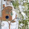 Handmade Metal Birdhouse Garden Stakes