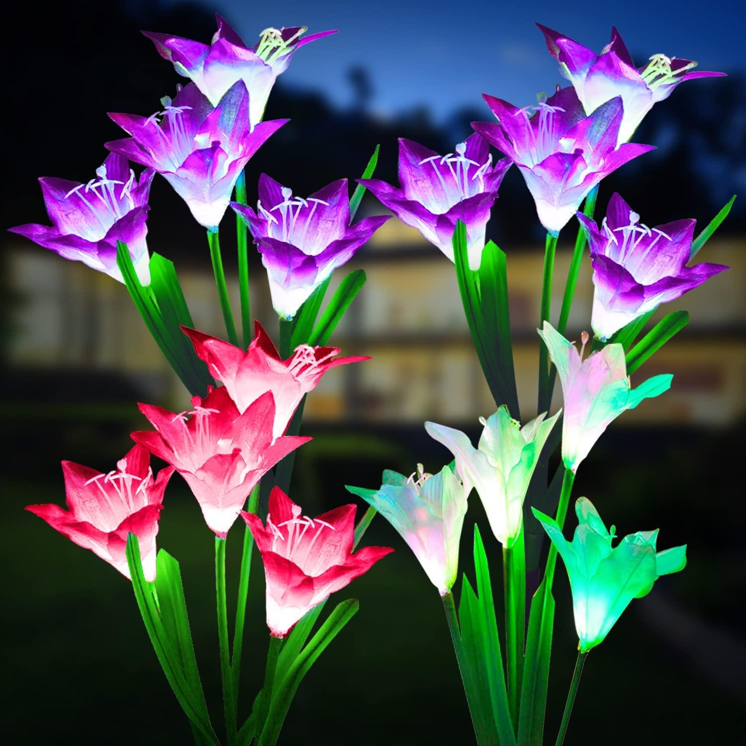 Mother's Day Limited Time Sale 70% OFF💓Villa Courtyard Solar Simulation Insert Ground Lilies