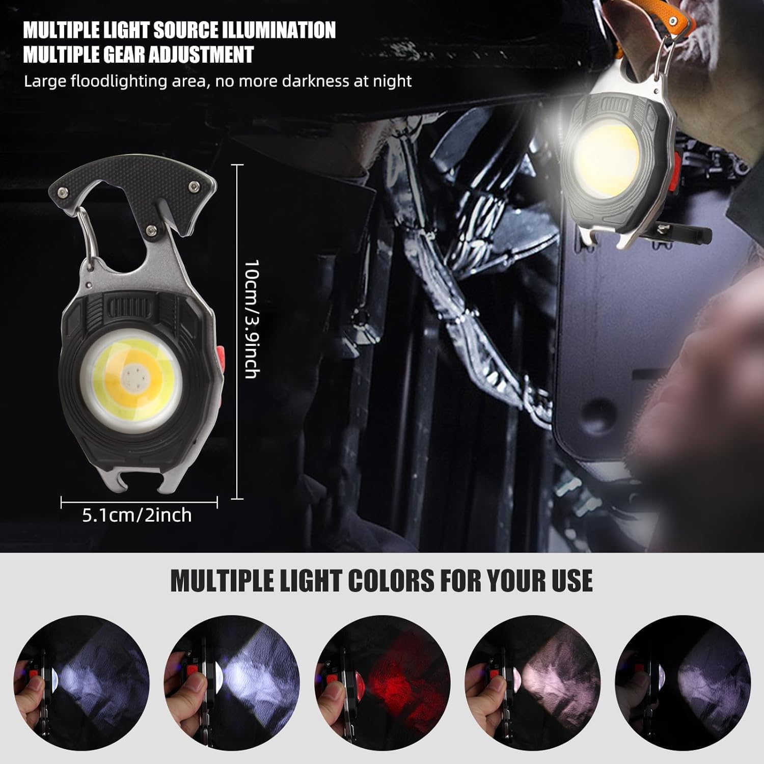 (🔥EARLY CHRISTMAS SALE - 49% OFF)  Multifunction Keychain Flashlight🔥BUY MORE SAVE MORE