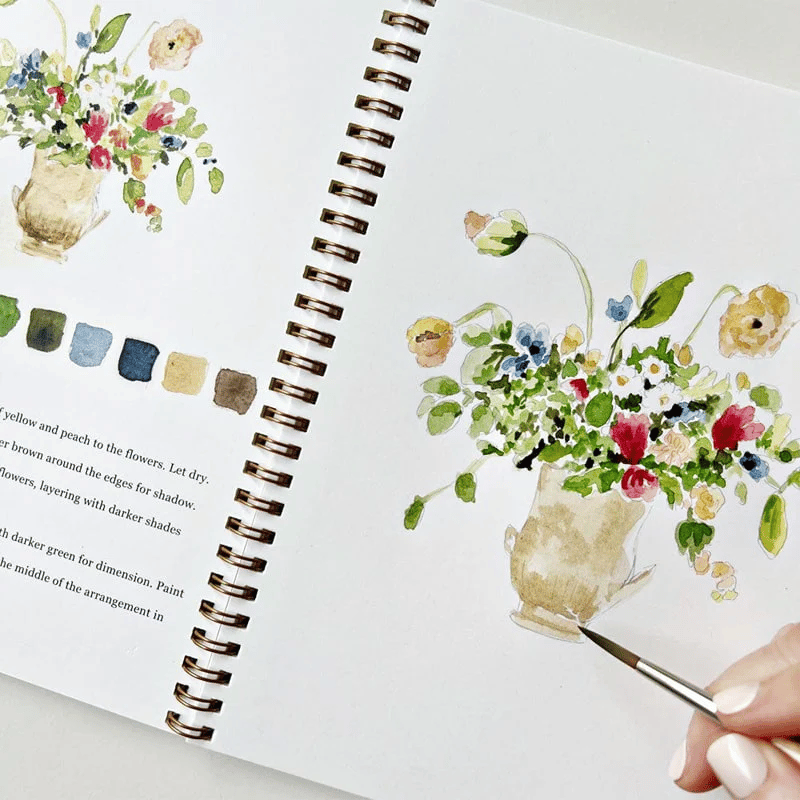 🔥 Letzter Tag: 49% Rabatt! 🖼️ Anfängerfreundliches💕 Aquarell-Workbook