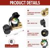 Universal Propane Tank Gauge for 5-40 Pound LP Tanks | Gas Level Indicator for Grill, Heater, RV Camper, QCC1 Connection