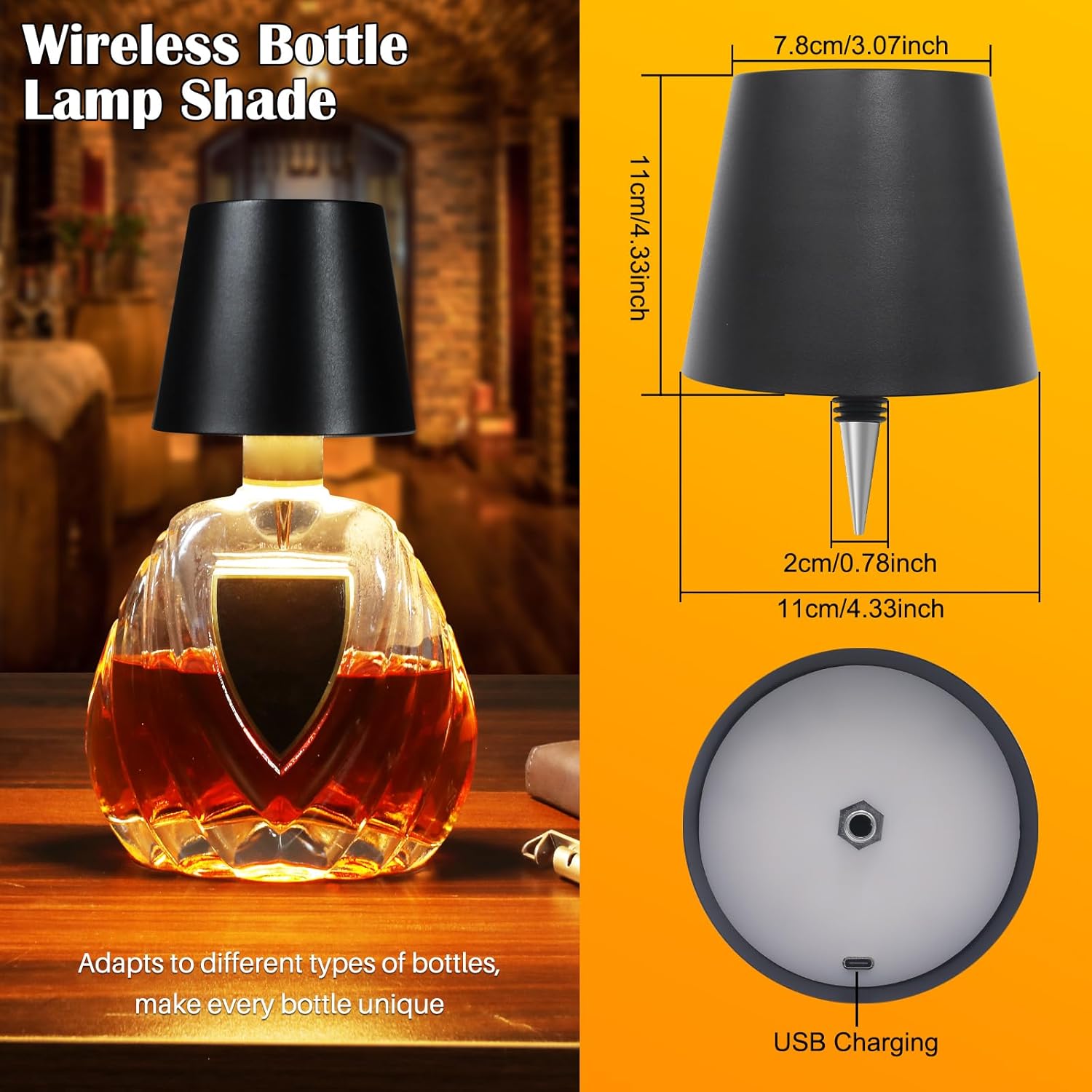 🎄TikTok Christmas Sale - 70% OFF✨Touch Control Wireless Bottle Lamp