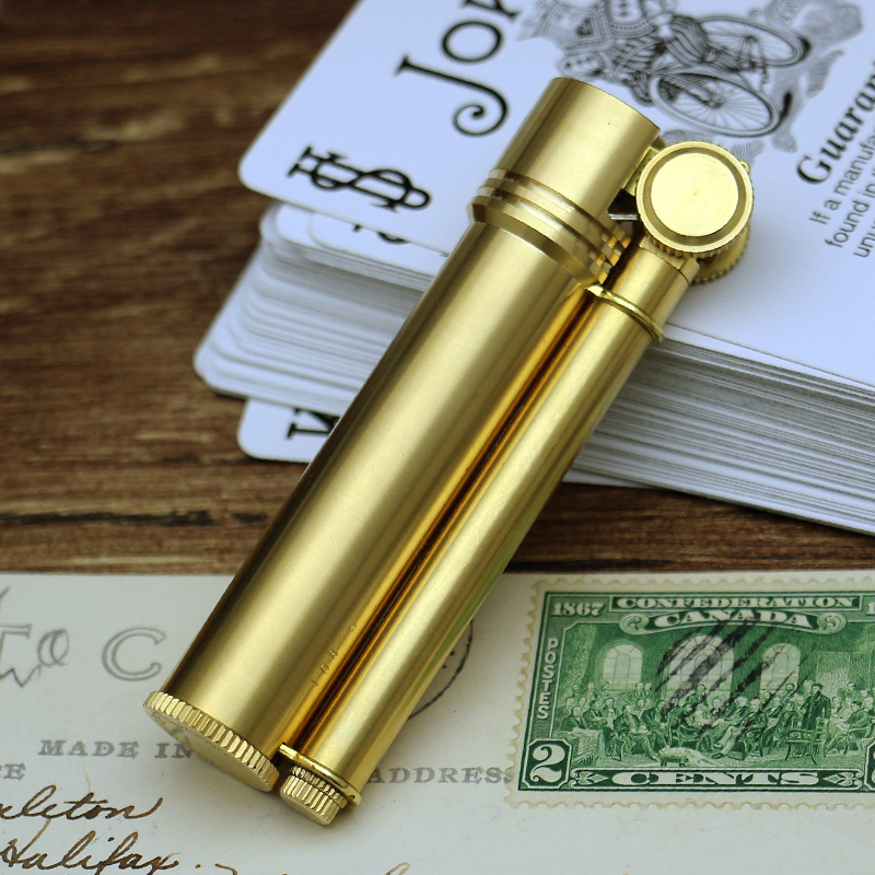 Stainless Steel Brass Vintage Creative Old Kerosene Lighter