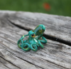 🔥🌊Blown glass orange and blue octopus glass statue octopus glass ocean octopus siren glass octopus statue