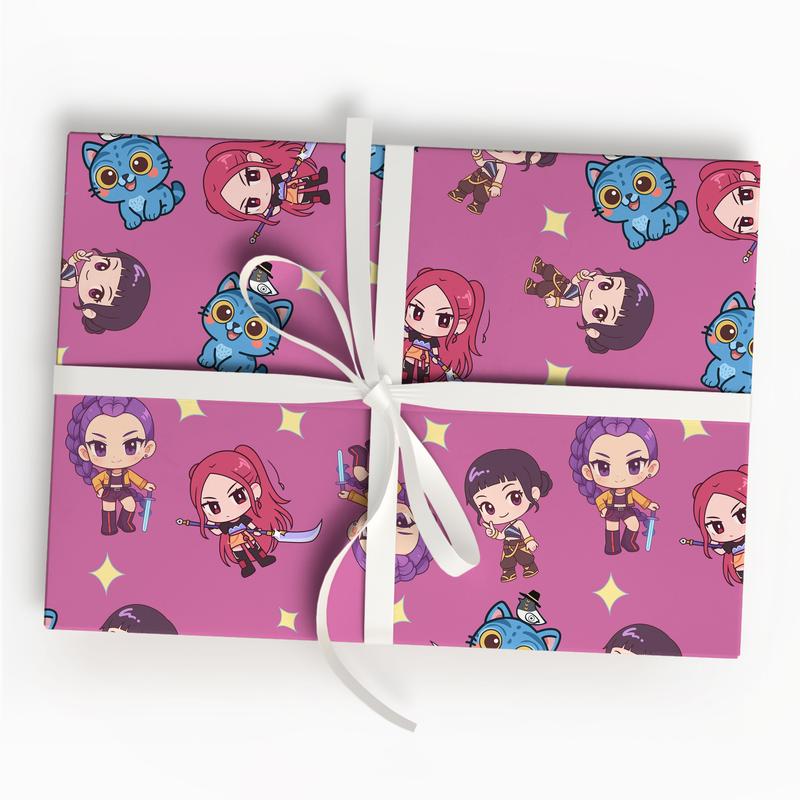 🔥Last Day 50% OFF -🎄KPOP Demon Hunters  Christmas Wrapping Paper