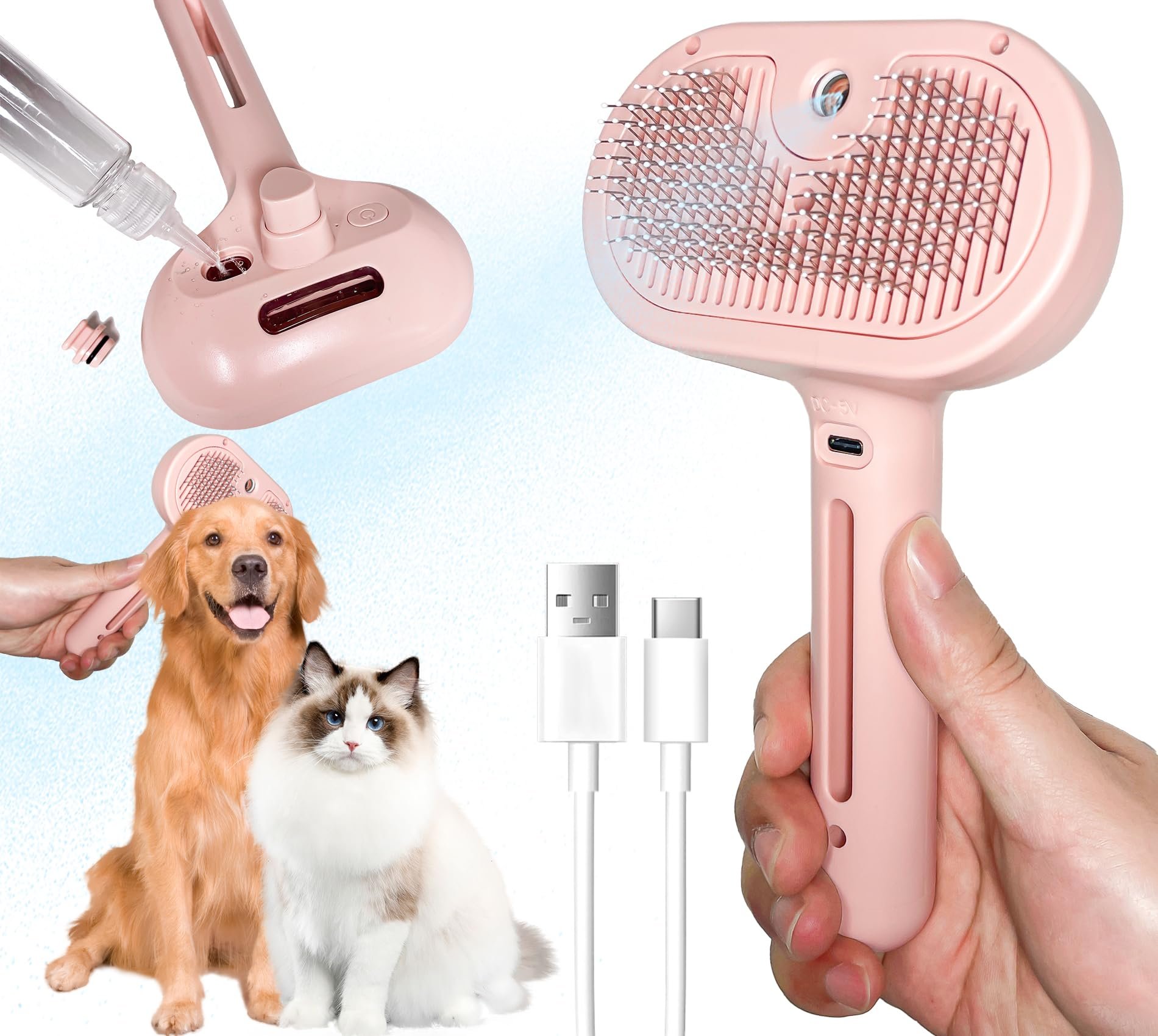 🔥Letzter Tag Verkauf 49% Rabatt 🔥Selbstreinigende Katzen-Spraybürste zum Haaren
