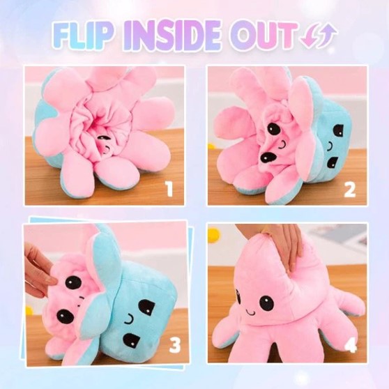 Reversible Octopus Plush Toy