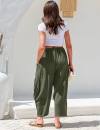 🎁 Letzter Tag Aktion 50% RABATT– Damen Leinenhose mit weitem Bein und Taschen