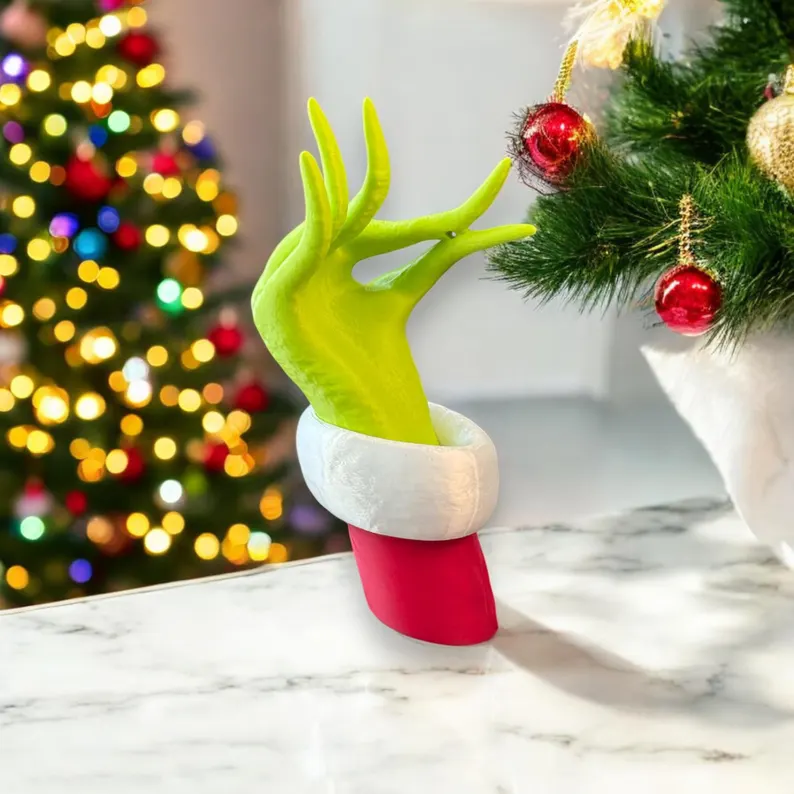 🎄Grinch Hand LED Christmas Decor | Key & Ornament Holder