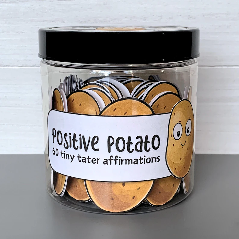 Positive Vegetable Affirmation Jar