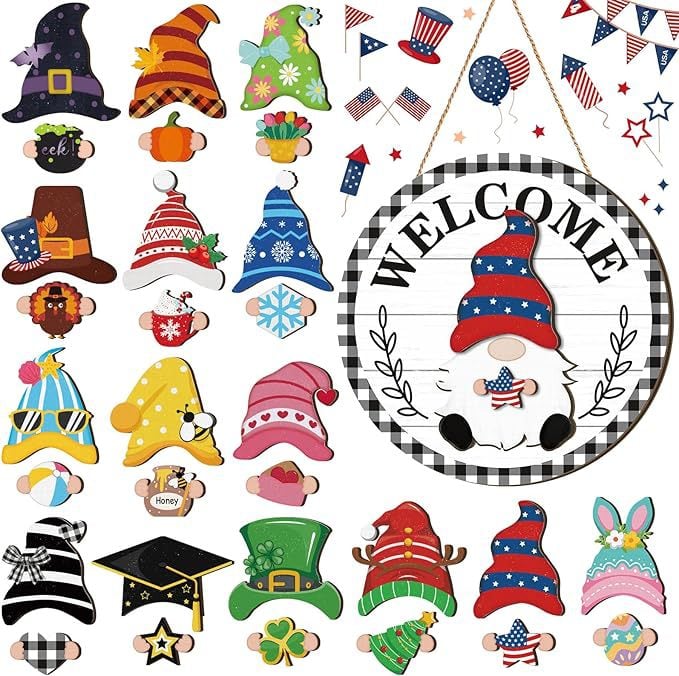 🔥Last Day Promotion 70% OFF🔥Interchangeable Gnome Welcome Sign