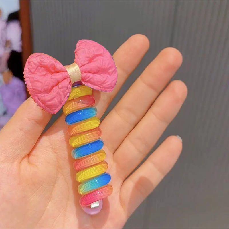 🔥BIG SALE - 50% OFF🔥Colorful Telephone Wire Hair Bands for Kids