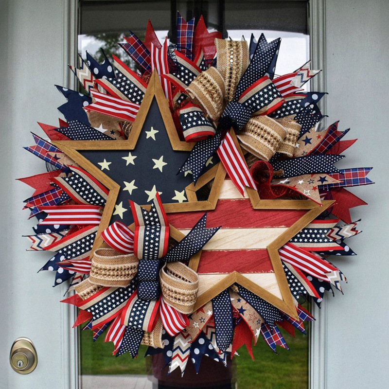 🔥Handmade Sparkly Patriotic Wreath-Buy 2 Get Free Shipping