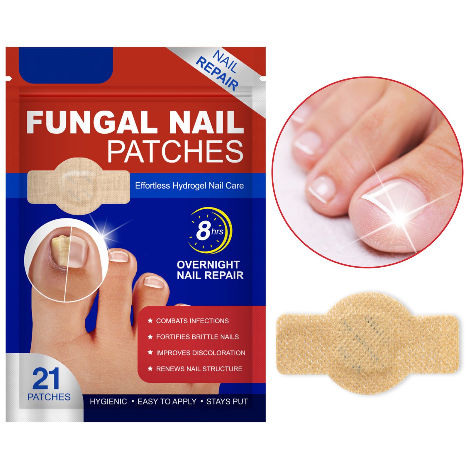 🔥LAST DAY ONLY 50% OFF🔥21 Pcs Fungal Nail Patches⚡BUY 3 GET 1 FREE