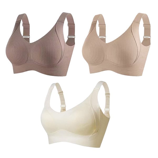 🎁 Last Day Promotion 70% OFF🔥Women's Ribbed Push Up Adjustable Wireless Bra