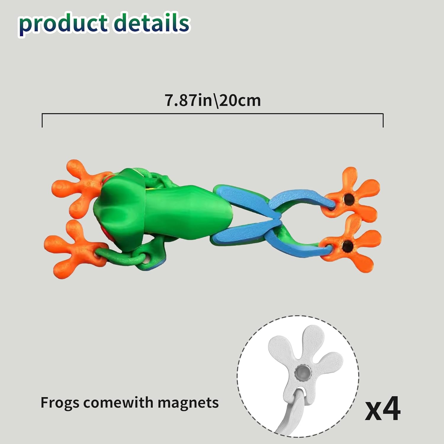 🎁Letzter Tag 49% Rabatt🐸3D-gedrucktes magnetisches Froschspielzeug
