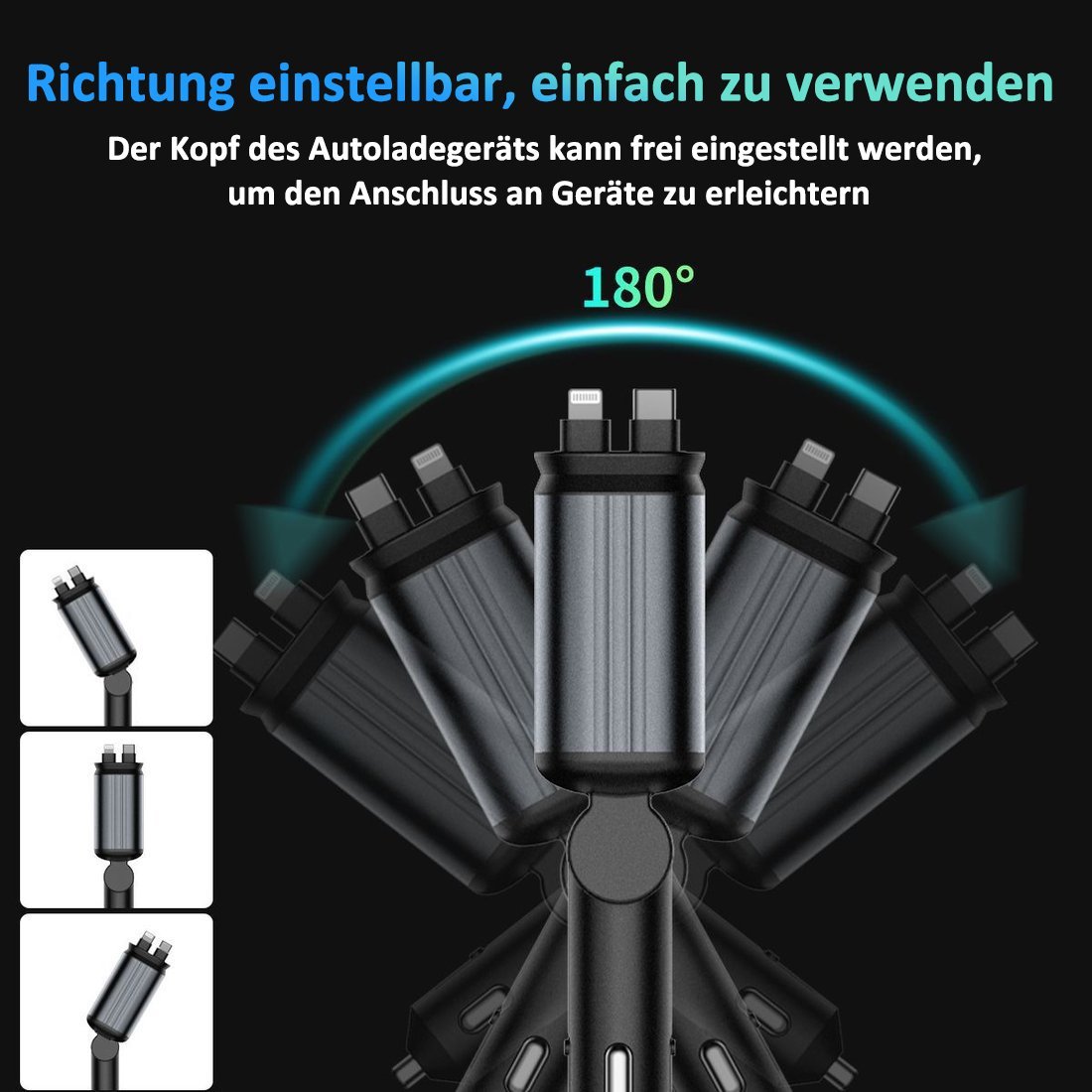 🔥Heißer Verkauf 49% Rabatt🔥120W 4-in-1-Autotelefon ladegerät
